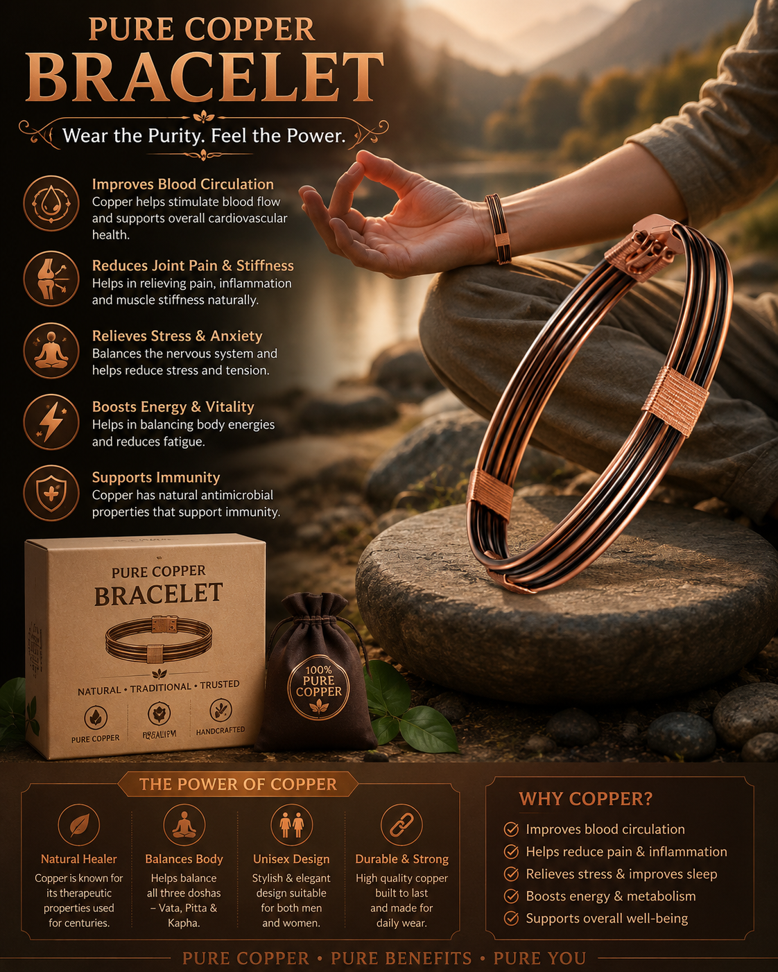 Pure Copper Bracelet