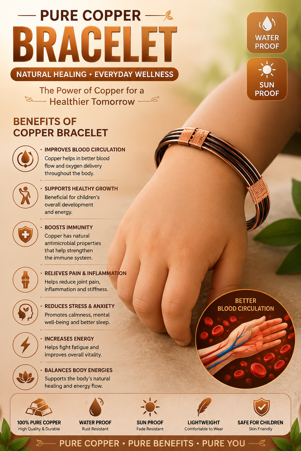 Pure Copper Bracelet