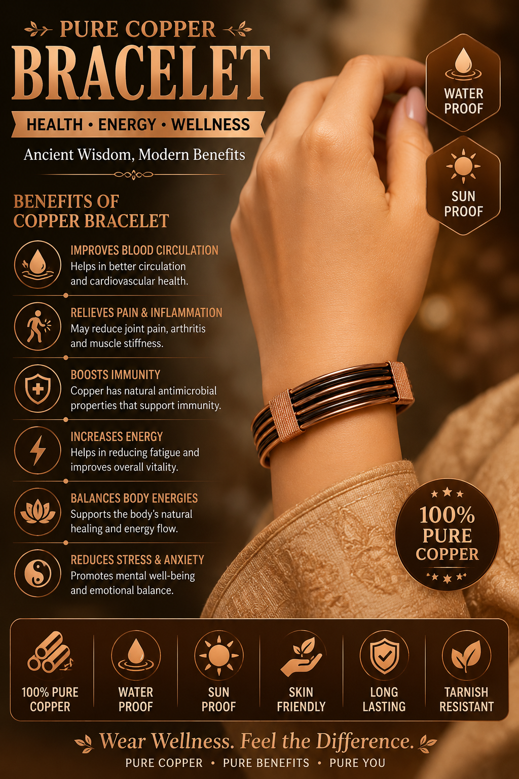 Pure Copper Bracelet